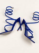 René Caovilla Cobalt Blue Heels, Size 38 - Preloved, Never Worn (With Box)