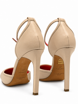 Beige/Pink Leather and Patent Ankle Strap Givenchy Pumps, EU 37
