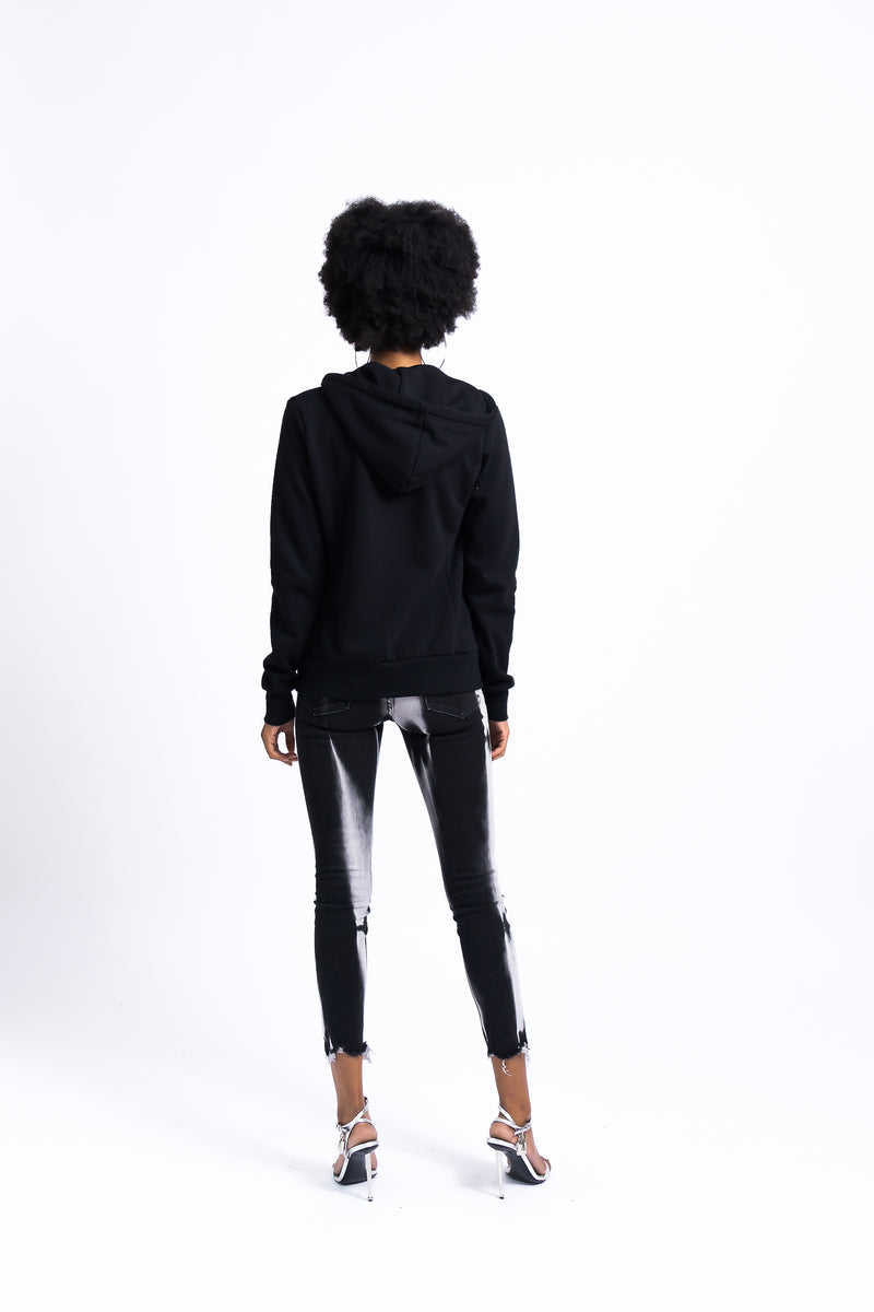 Black Tie-Dye Skinny Jeans