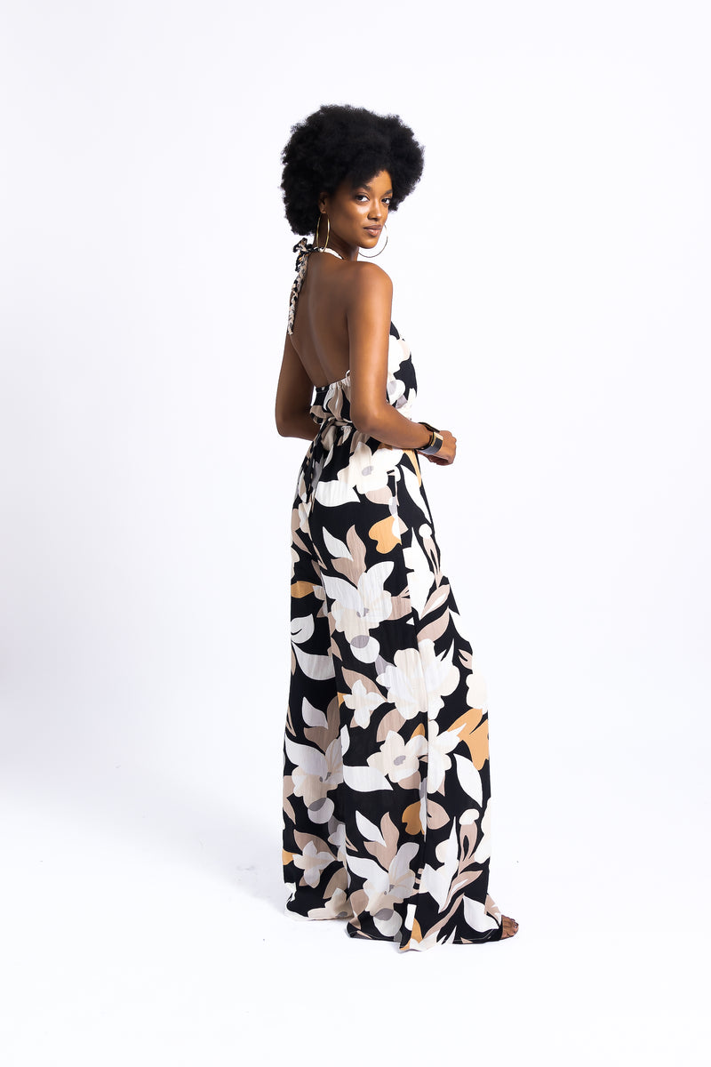 Floral Halter Jumpsuit