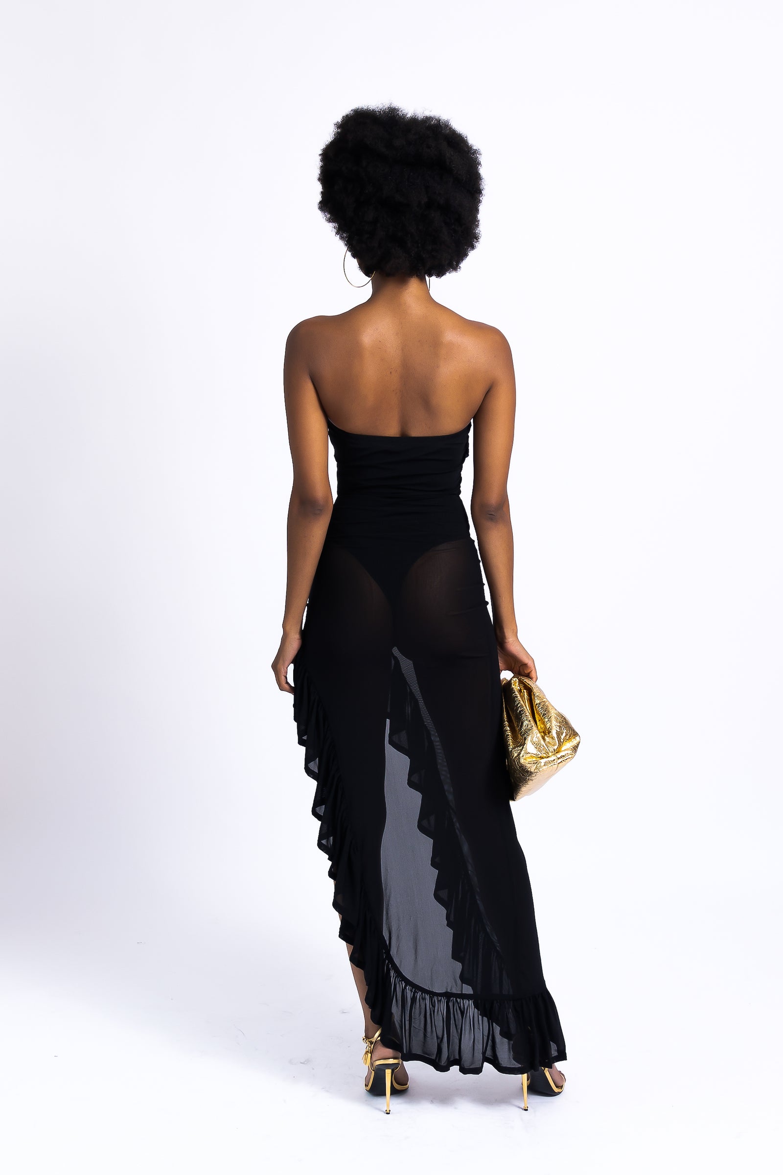 chinese dress ladies Mesh Tube Dress – Elmozene