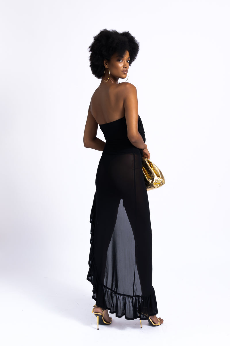 magdalena tube mesh dress superdown | Dresses | Superdown Strapless Magdalena Tube Mesh Dress In Black