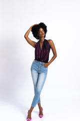 Halter Cowl Neck Top