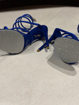 René Caovilla Cobalt Blue Heels, Size 38 - Preloved, Never Worn (With Box)